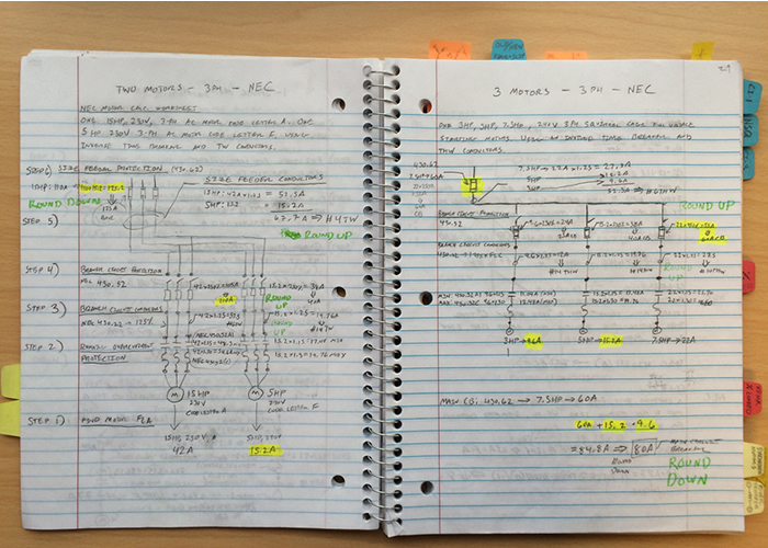 Spiral notebook with solved problems